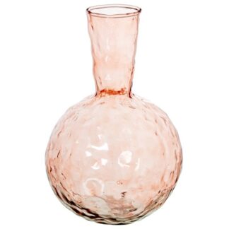 Jarrón Cristal Rosa Ø15x23cm