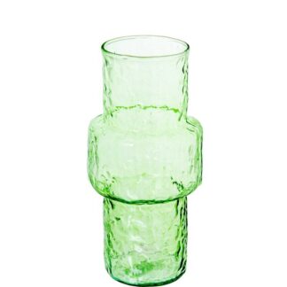 Jarrón Cristal Verde Ø14x28cm