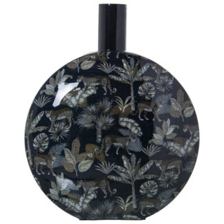 Jarrón Metal Esmaltado Leopardos 32x13x40cm