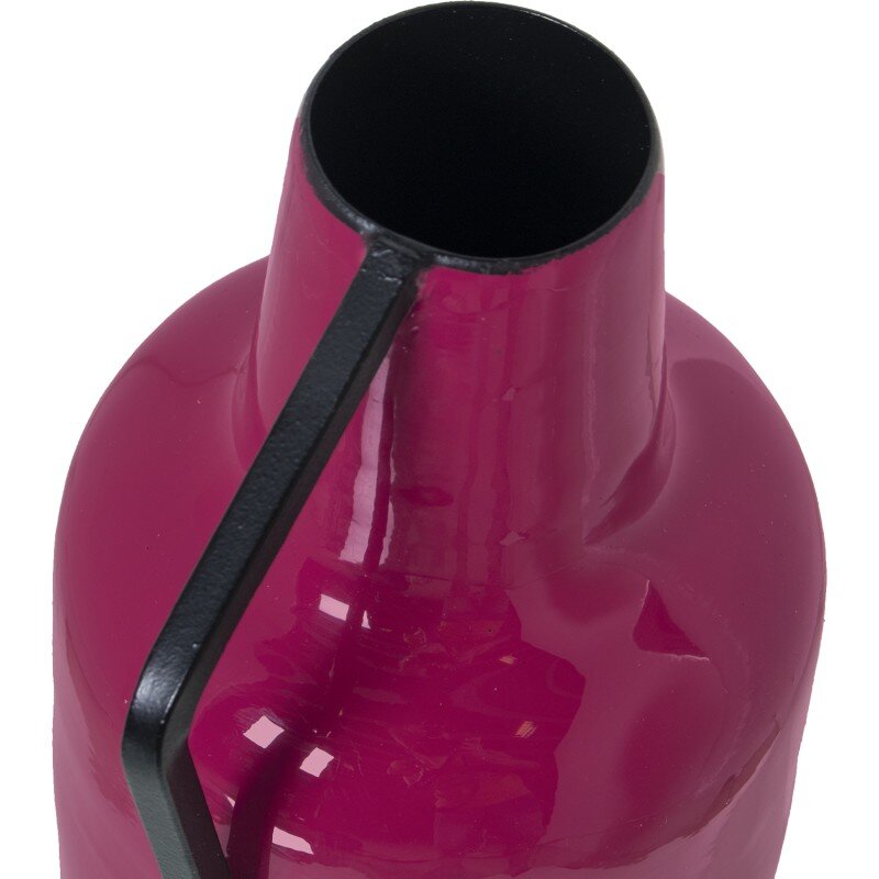 Jarrón Metal Esmaltado Rosa 14x10x24cm - Image 2