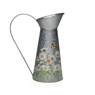 JARRON METALICO MARGARITAS