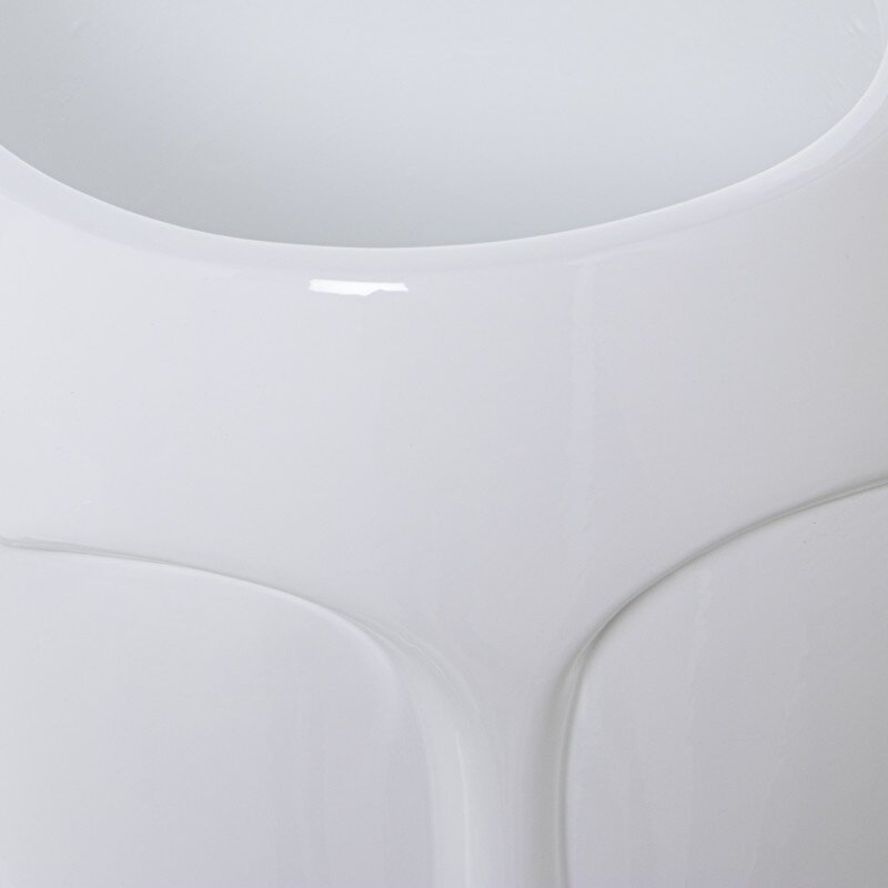 Jarrón Rostro Cerámica Blanco Brillo Ø23x48cm - Image 3
