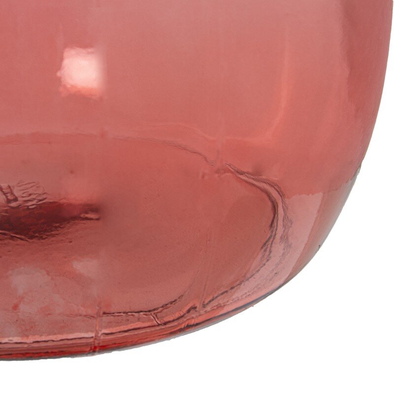 Jarrón Vidrio Reciclado 20cm Rosa Filo Dorado Ø21x20cm Boca:ø10cm - Image 3