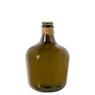 Jarrón Vidrio Reciclado 43cm Marrón C/enea Ø30x43cm, 12l