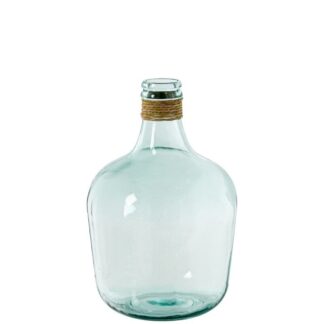 Jarrón Vidrio Reciclado 43cm Transparente C/enea Ø30x43cm, 12l