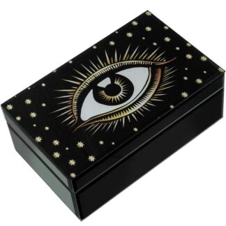 Joyero Cristal Negro Ojo 21x13x8,5cm
