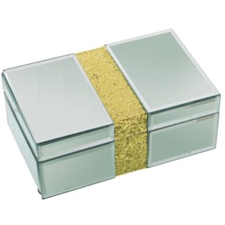 Joyero Cristal/madera Espejo 21x13x9cm