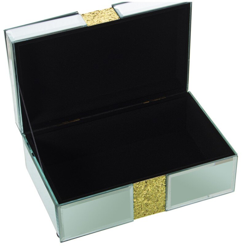 Joyero Cristal/madera Espejo 21x13x9cm - Image 2