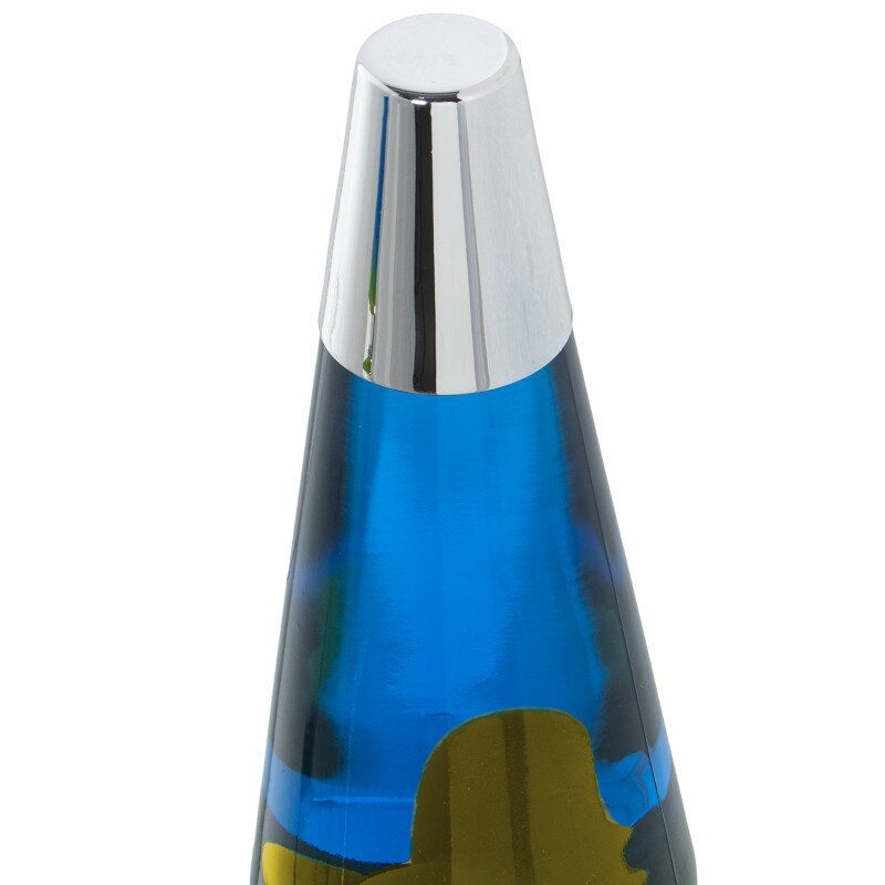 Lámpara Lava Metal Brillo Líquido Amarillo/azul +bombilla Re Ø9x37cm Cable Negro:150cm - Image 4