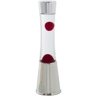 Lámpara Lava Metal Brillo Líquido Transp./rojo +bombilla Rep Ø11x39cm Cable Negro:150cm