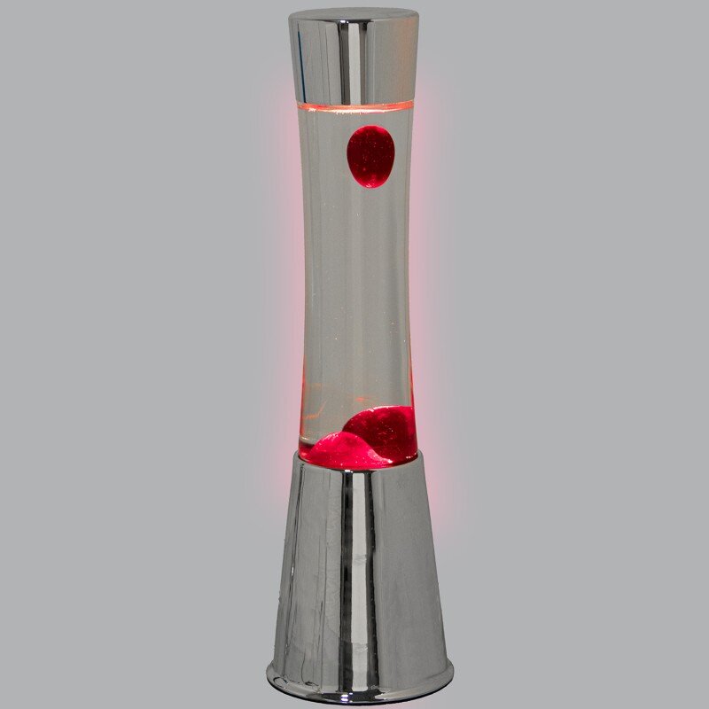 Lámpara Lava Metal Brillo Líquido Transp./rojo +bombilla Rep Ø11x39cm Cable Negro:150cm - Image 2