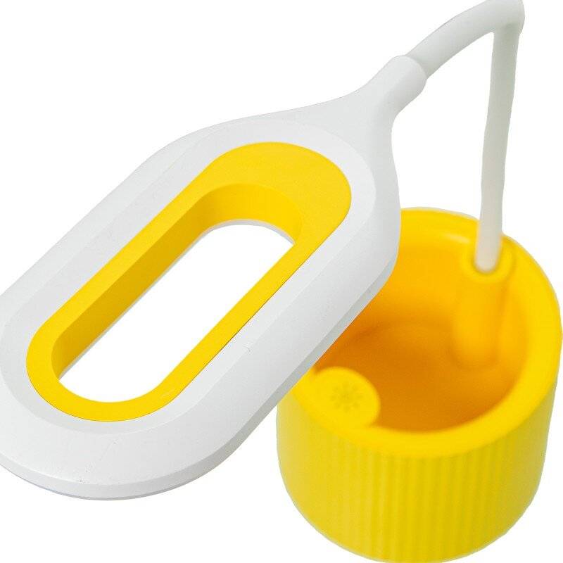 Lámpara Led Sobremesa Amarilla C/pila Recargable Usb 10x10x41cm, Abs+silicona - Image 6