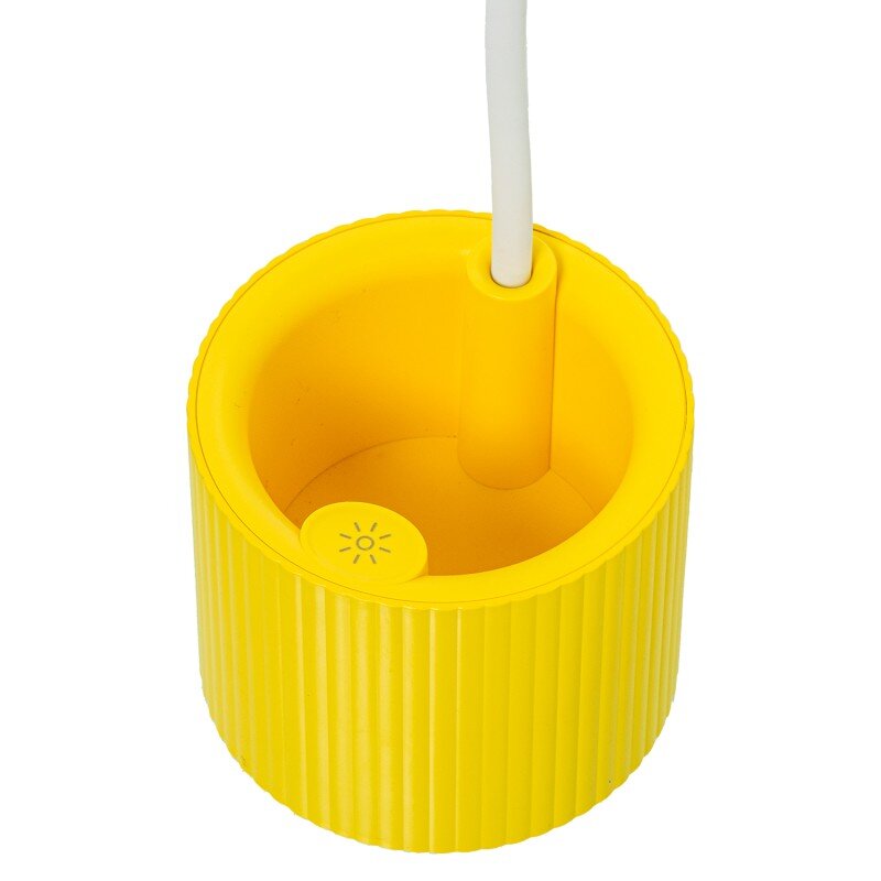 Lámpara Led Sobremesa Amarilla C/pila Recargable Usb 10x10x41cm, Abs+silicona - Image 7