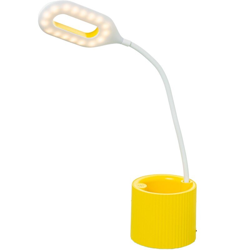 Lámpara Led Sobremesa Amarilla C/pila Recargable Usb 10x10x41cm, Abs+silicona - Image 8