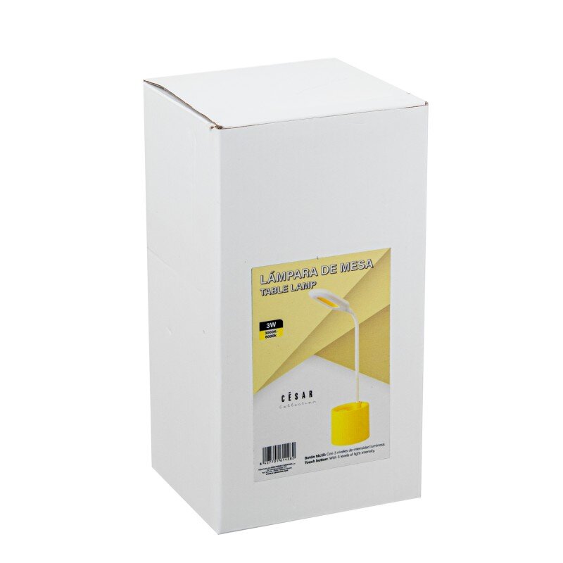 Lámpara Led Sobremesa Amarilla C/pila Recargable Usb 10x10x41cm, Abs+silicona - Image 9