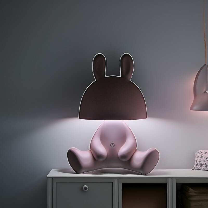Lámpara Led Sobremesa Conejo Rosa C/altavoz, Func. Bluetooth 22x17x27cm, Alim. Usb, Abs+pc - Image 2