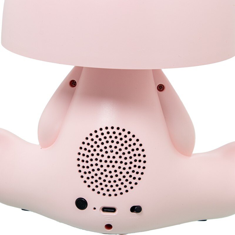 Lámpara Led Sobremesa Conejo Rosa C/altavoz, Func. Bluetooth 22x17x27cm, Alim. Usb, Abs+pc - Image 4