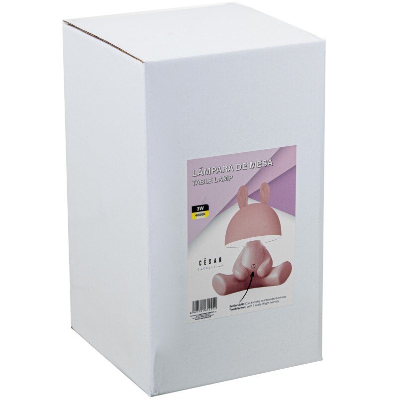 Lámpara Led Sobremesa Conejo Rosa C/altavoz, Func. Bluetooth 22x17x27cm, Alim. Usb, Abs+pc - Image 6
