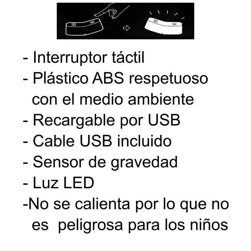 Lámpara Led Sobremesa On-off, Alimentación Usb 19x6x10cm, Abs+hips - Image 5