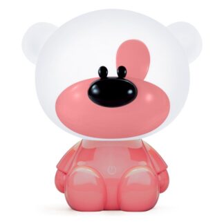 Lámpara Led Sobremesa Osito Rosa, Alimentación Usb 20x20x25cm, Abs+pp
