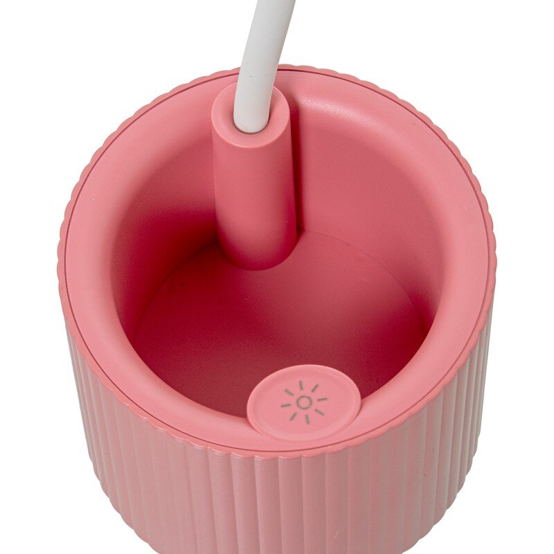Lámpara Led Sobremesa Rosa C/pila Recargable Usb 10x10x41cm, Abs+silicona - Image 7
