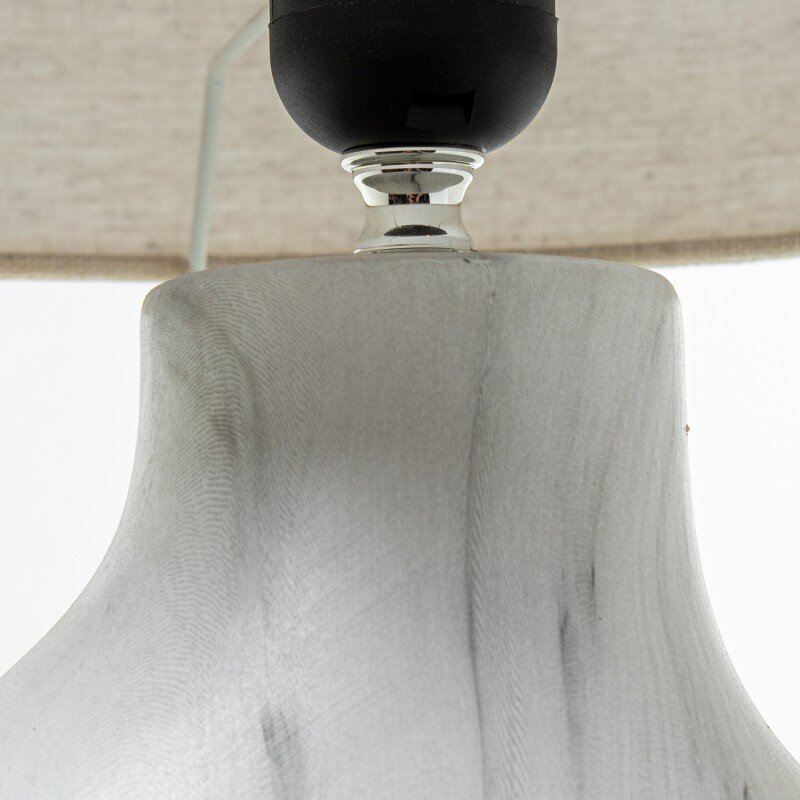 Lámpara Sobremesa Cerámica Blanca, 1xe27 Max.40w Ø32x52cm Base:21,5x10x29cm - Image 4