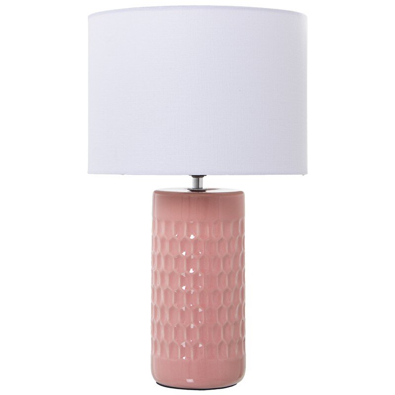 Lámpara Sobremesa Cerámica Rosa, 1xe27, Max.40w Ø25x42cm, Base: Ø10,5x24cm