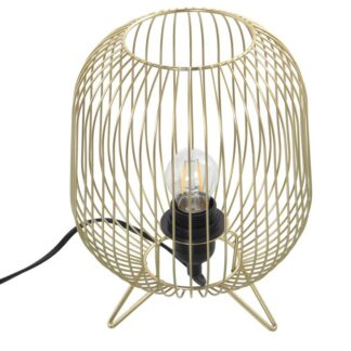 Lámpara Sobremesa Metal Dorado 1xe27 Max40w No Incluida Ø21x27cm