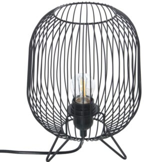 Lámpara Sobremesa Metal Negro 1xe27 Max40w No Incluida Ø21x27cm