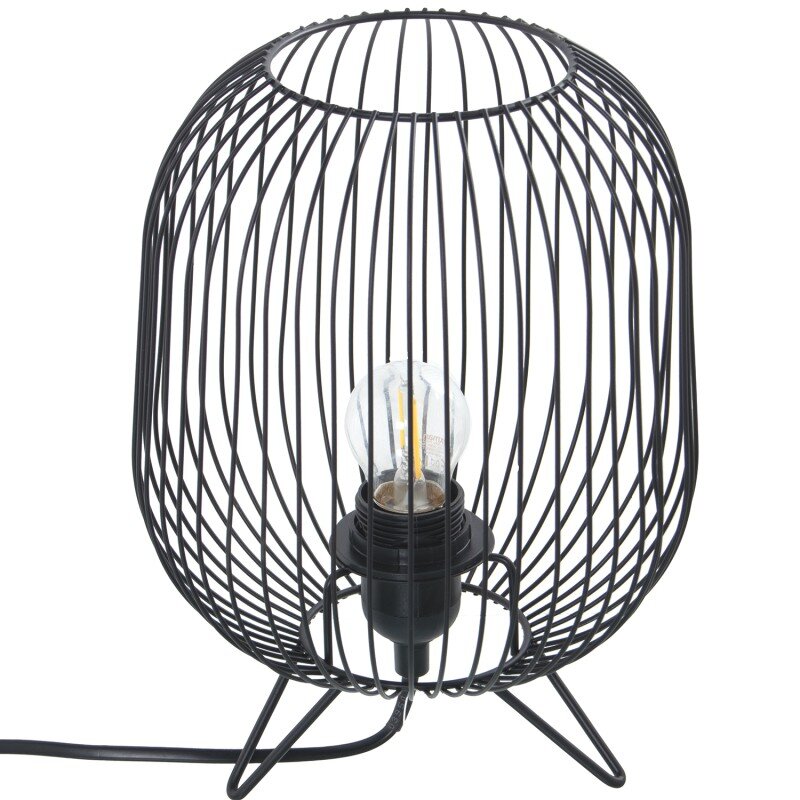 Lámpara Sobremesa Metal Negro 1xe27 Max40w No Incluida Ø21x27cm