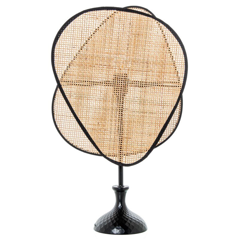 Lámpara Sobremesa Ratán, 1xe27 Max.40w No Incluida 34x12x58cm Cable Negro:132cm