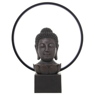Lámpara Sobremesa Resina Buda Led 30x12x38cm, Cable: 160cm