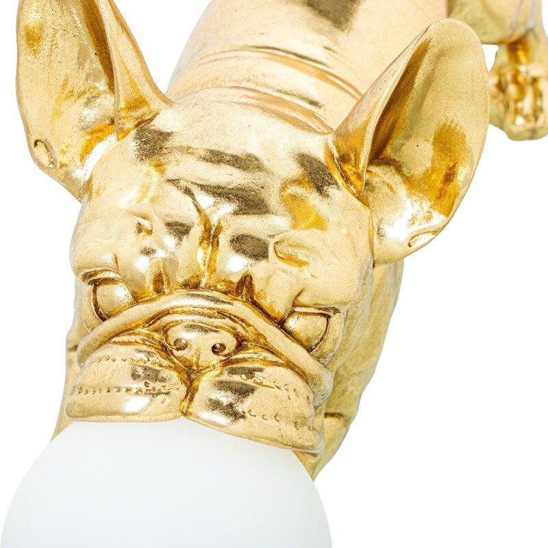 Lámpara Sobremesa Resina Perro Dorado, 1xg9 Led Incluida 47x20x23cm - Image 3