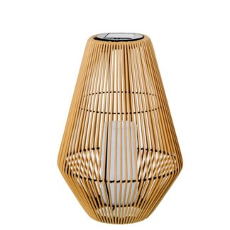 Lámpara Solar 46cm Sobremesa/pie Hierro/pp+pe C/vela Led Ø32x46cm