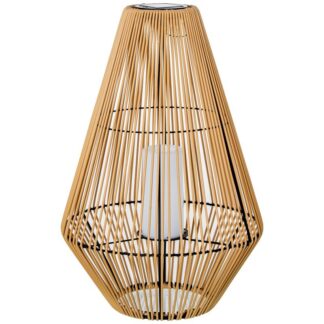 Lámpara Solar 69cm Pie Hierro/pp+pe C/vela Led Ø46x69cm