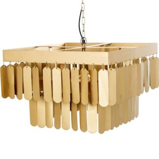 Lámpara Techo Hierro Dorado, 1xe27 Max.25w No Incluida 50x50x34cm, Cable: 100cm