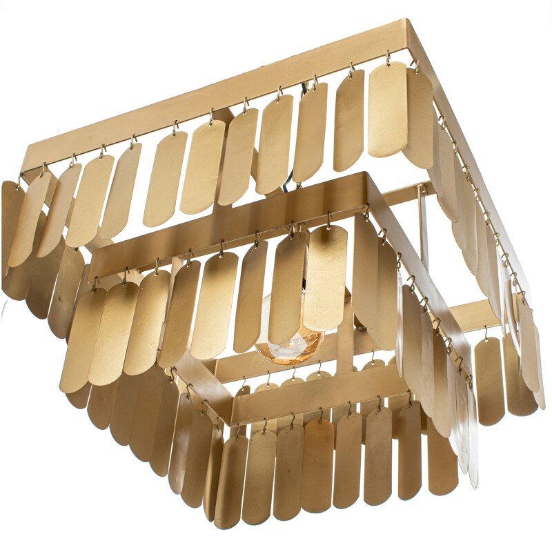 Lámpara Techo Hierro Dorado, 1xe27 Max.25w No Incluida 50x50x34cm, Cable: 100cm - Image 4