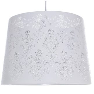 Lámpara Techo Metal Blanco, 1xe27, Max.60w No Incluida Ø35x25cm, Cable:85cm