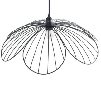 Lámpara Techo Metal Negro +91197, 1xe27 Max40w No Incluida Ø50x16cm Cable:80cm