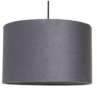 Lámpara Techo Metal Pantallaterciopelo Gris, 1xe27, Max.40 Ø38x24cm, Cable:100cm