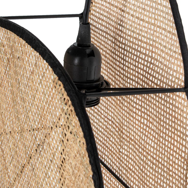 Lámpara Techo Ratán, 1xe27 Max.40w No Incluida 39x13x50cm Cable Negro:140cm - Image 4