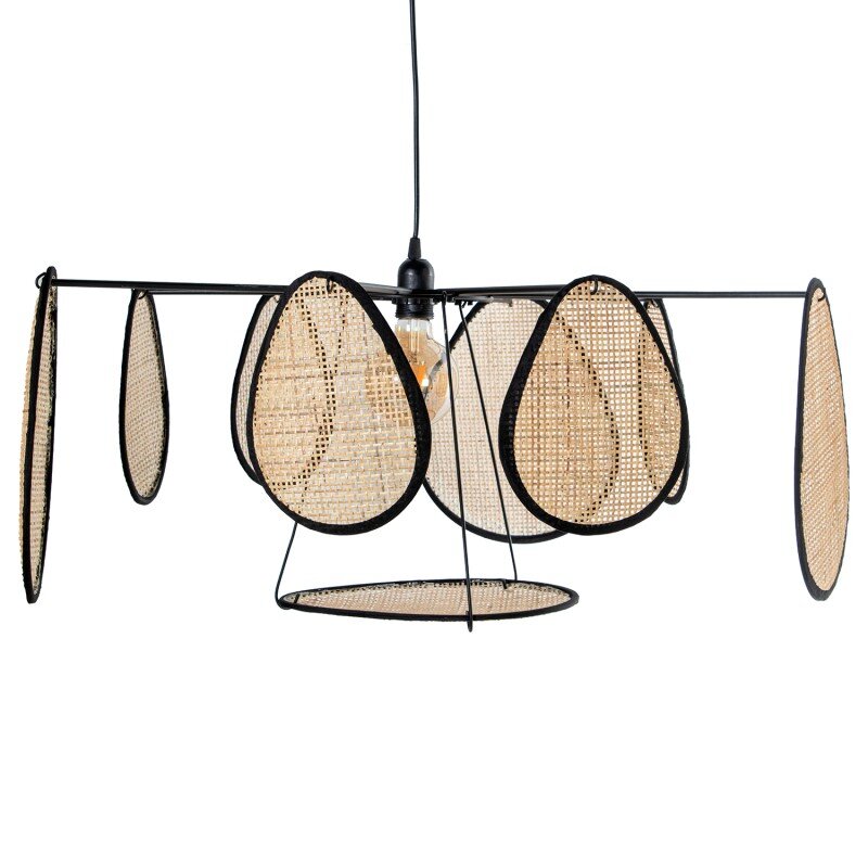 Lámpara Techo Ratán, 1xe27 Max.40w No Incluida 72x20x63cm Cable Negro:140cm