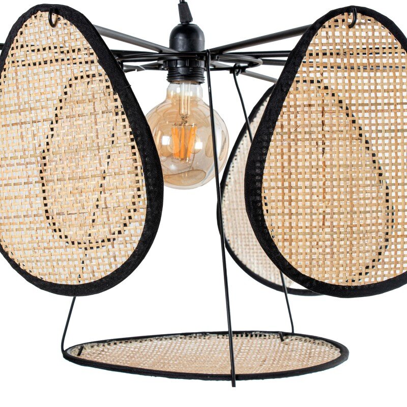 Lámpara Techo Ratán, 1xe27 Max.40w No Incluida 72x20x63cm Cable Negro:140cm - Image 3