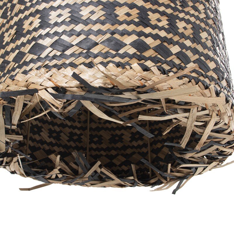 Lámpara Techo Ratán Natural/negro +99271, 1xe27 Max.40w Ø36x29cm Cable Negro:73cm - Image 3