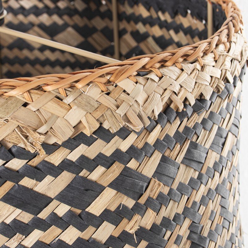 Lámpara Techo Ratán Natural/negro +99271, 1xe27 Max.40w Ø36x29cm Cable Negro:73cm - Image 4