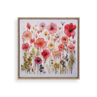 LIENZO 40 x 40 FLORA ROSA
