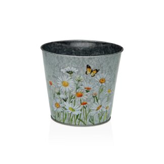 MACETA METALICA MARGARITAS S