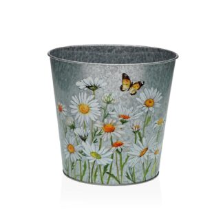 MACETA METALICA MARGARITAS XL