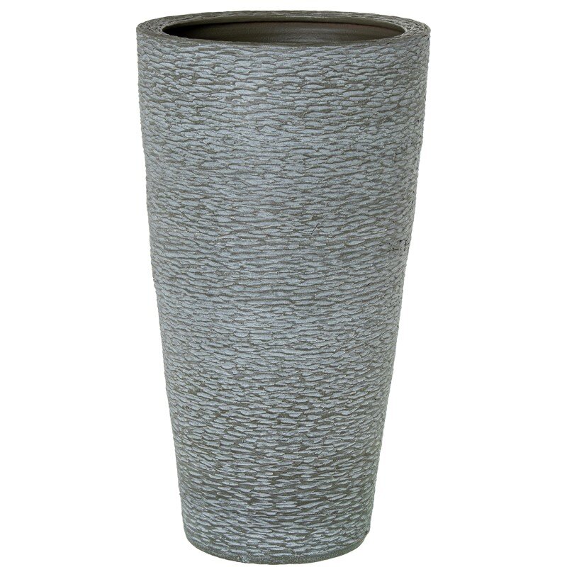 Macetero Cerámica 70cm Verde Ø38x70cm Boca:ø31cm Base:ø25c