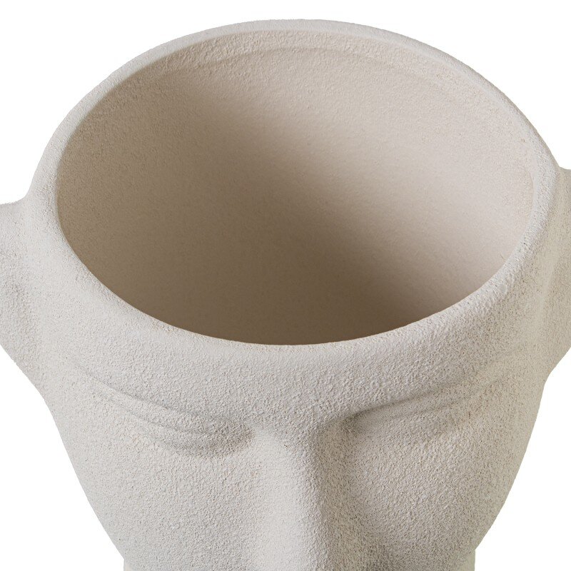 Macetero Cerámica Rostro Beige Arena Ø14x17cm - Image 2